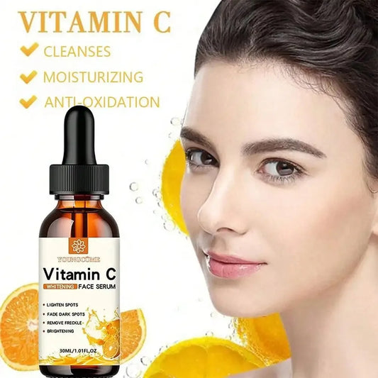 VitaminC Contains Hyaluronic Acid Brightening Original Liquid Fade Fine Lines Moisturizing Repair Dull Serum Face Skin Care 30ml