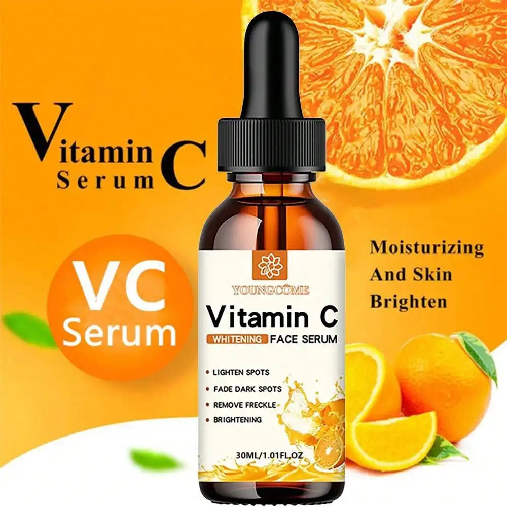 VitaminC Contains Hyaluronic Acid Brightening Original Liquid Fade Fine Lines Moisturizing Repair Dull Serum Face Skin Care 30ml